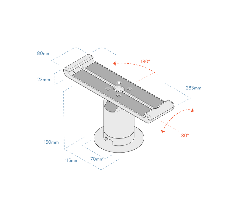 Powered iPad 10.2" Swivel Stand